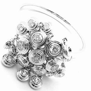 Authentic! Cartier Diamond 18k White Gold Diamond Diamant Leger De Ring Cert